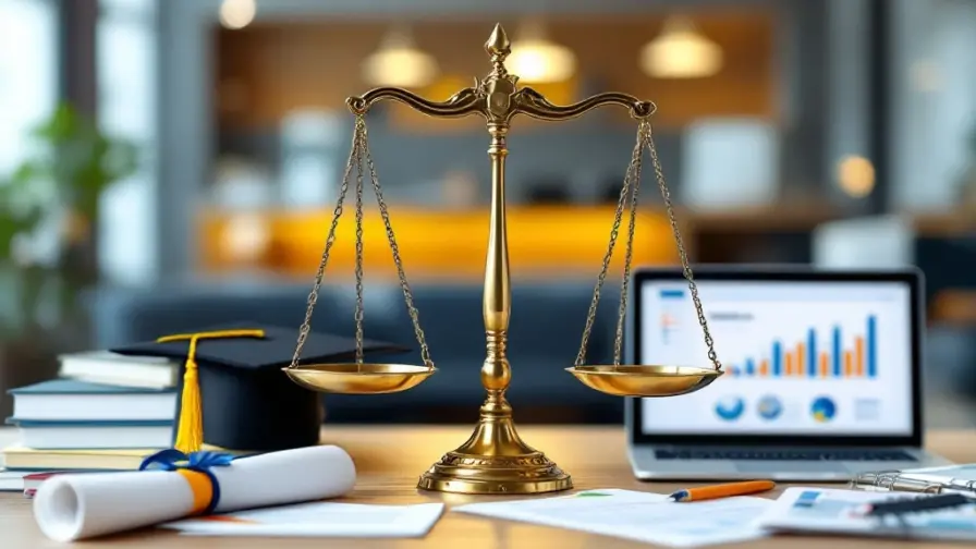 Professioneel bureau vergelijkt diploma versus ervaring in marketingcarrières, met weegschaal die licht naar de ervaringskant neigt in recruitmentcontext.