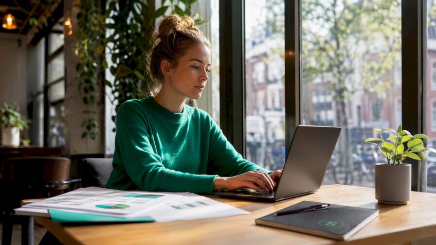 Als digital marketeer zit ik achter mijn bureau op kantoor in hartje Amsterdam.
