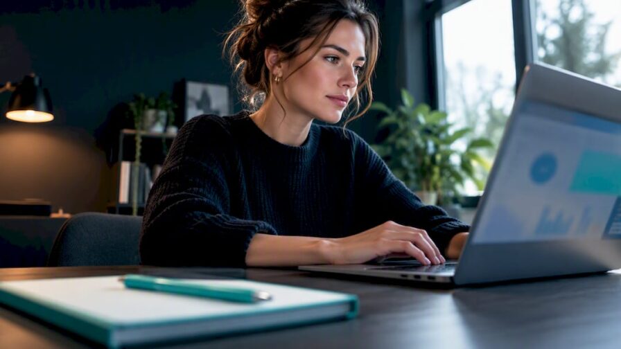 Remote marketeer bezig met campagne-analyse