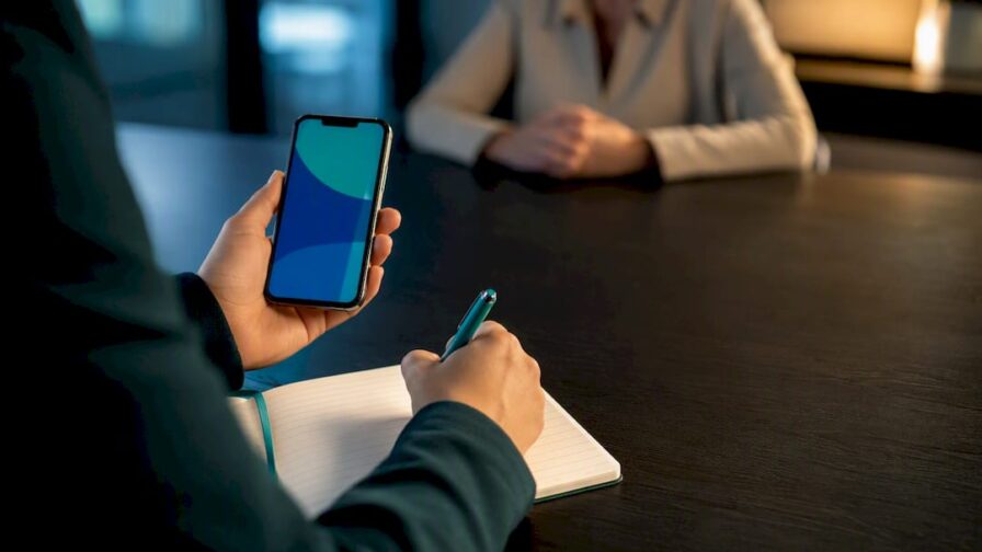 Recruiter voert telefonisch referentiegesprek