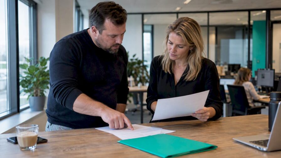 Salesmanager en HR vergelijken twee functieprofielen met elkaar