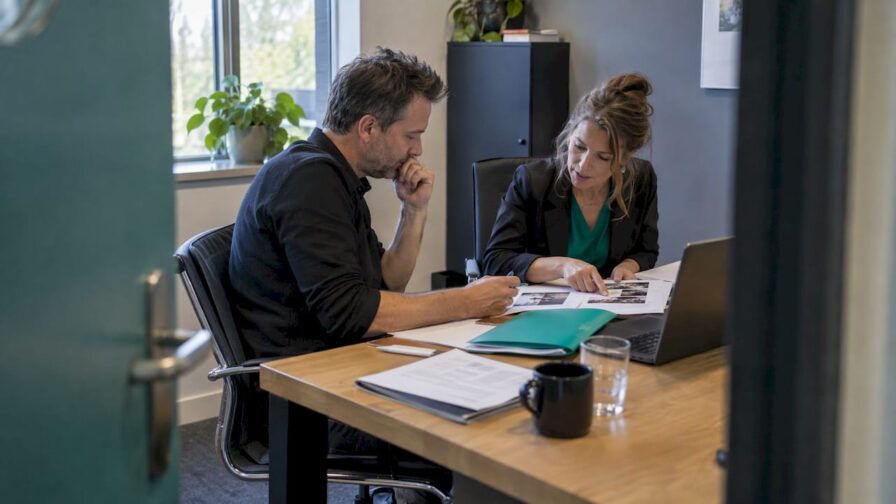 De hiringmanager vergelijkt het bewijs van twee kandidaten